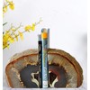 AMOYSTONE 1 Pair Unique Agate Stone Bookends Rock Crystal Book
