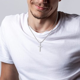 Gold Cross Necklaces for Men - Gold Cross Necklaces for Men Gold Cross Chain 18 Inch Cross Necklace for Men Gold Cross Chain Necklace for Men Stainless Steel Cross Pendant for Men Cross Chain for Men