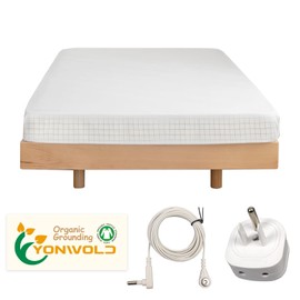 Yonwold Grounding Fitted Sheet ,FULL Size , 10% Silver, Organic with Grounding Cord/cable and Safe Adapter