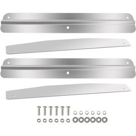 BLVD Pair(2) 24" Stainless Steel Mudflap Weights With Backing Plate Universal