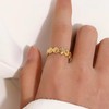 HUASAI Gold Seashell Starfish Shell Ring Dainty Beachy Statement Rings