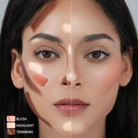 Anglicolor Anglicolor Contour Stick With Cushion Applicator, Liquid Wand, Cream Smooth, Bronzer Stick Lightweight for Face, Vegan & Cruelty-Free (02#Fair/Medium, 12ML)