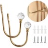COCIVIVRE 2 Pack Curtain Holdbacks Wall Mounted Curtain Tiebacks Hooks