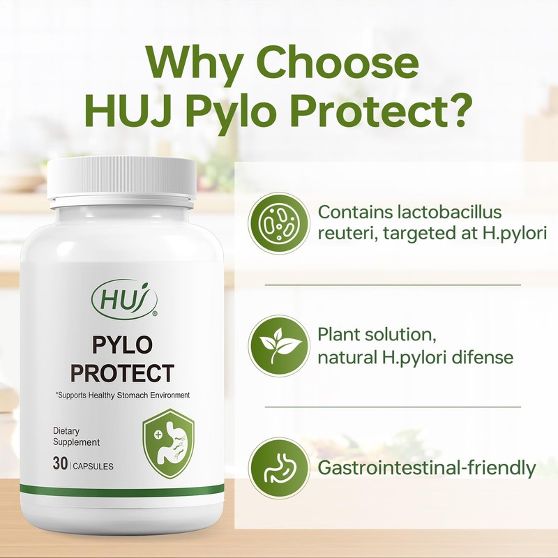 HUJ Pylo Protect - Lactobacillus Reuteri Supplement - Supports Healthy
