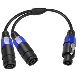 XMSJSIY Speakon Male to 2 Female Splitter Cable Speaker Break Out Twist Lock ...