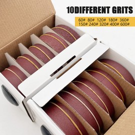 LYFJXX Emery Cloth Roll of 10 Rolls, 60 80 120 150 180 240 320 360 400 600 Grit Abrasive Sand Paper, Sandpaper Variety Pack with Dispenser for Metal Glass Carpentry Sanding Paper(6M)