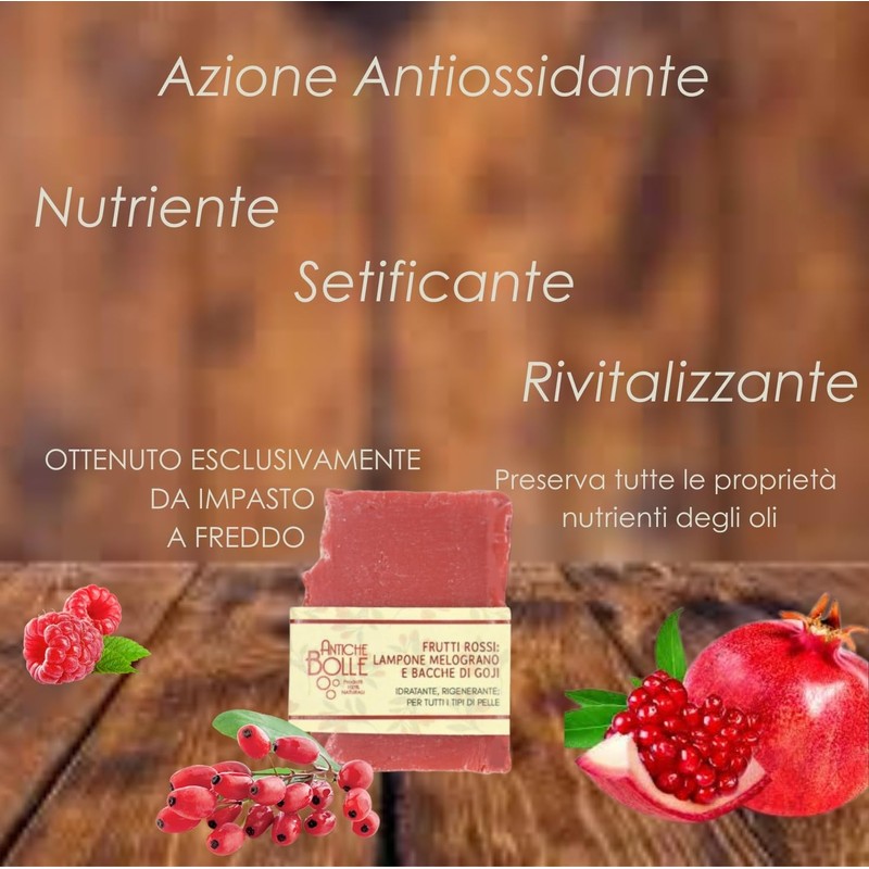 Antiche Bolle - Natural solid soap with olive oil, pomegranate