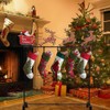 YEAHOME Christmas Stocking Holder Stand, Merry Christmas Metal Freestanding Stocking