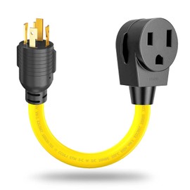 LAVANDINO 4 Prong Twist Lock to 3 Prong Welder Plug Adapter 220V, NEMA L14-30P to 6-50R Generator to Welding Converter Cord, 30 Amp Male to 50 Amp Female, 10 AWG*3C 1FT