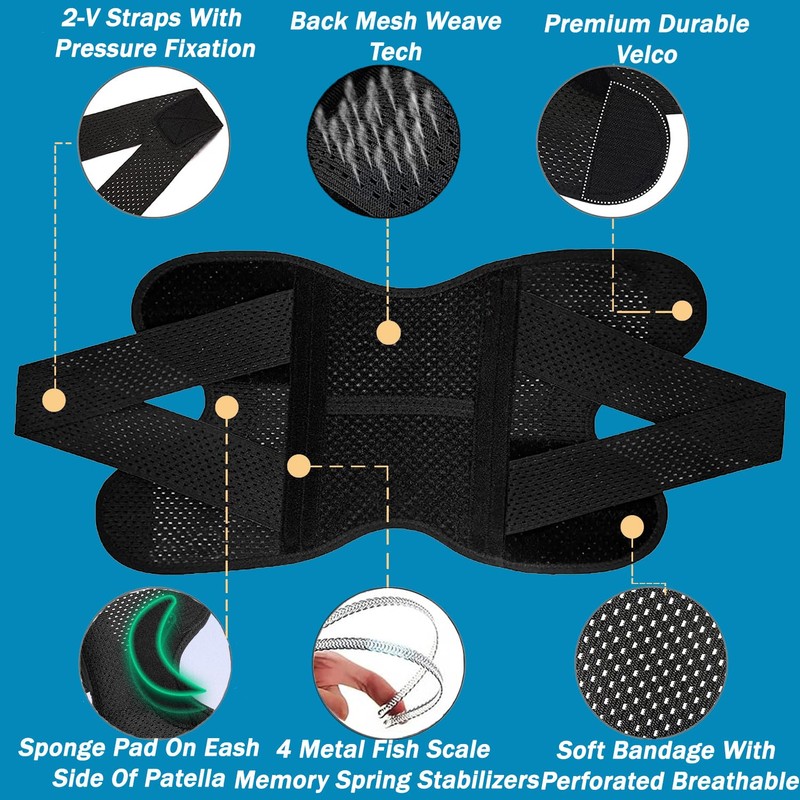 NELLHOMY Professional Knee Brace with Side Stabilizers,Medical Knee Support for