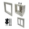iMBAPrice IMBA-TVBU505-2 White 2-Gang Recessed TV Box Wall Plate Kit