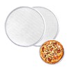 DYUEE 12in Aluminum Pizza Screen Non Stick Pan Round Pizza Mesh Baking Trays, 2 Pack Mesh Screen with Hole Seamless Rim for Baking Home Kitchen Restaurant