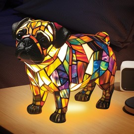 TZQFROCE Corgi Lamp and Pug Lamp Cute Vintage Table Lamp Pet Decorative Lamp 3D Table Lamp Home Decor Bedroom Lighting for Cats & Dog Lovers