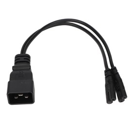 Dual IEC320 C7 to C20 Cord Universal Y Power Splitter Cable for Desk Lamp LCD Monitor Digital Camera 12.6in
