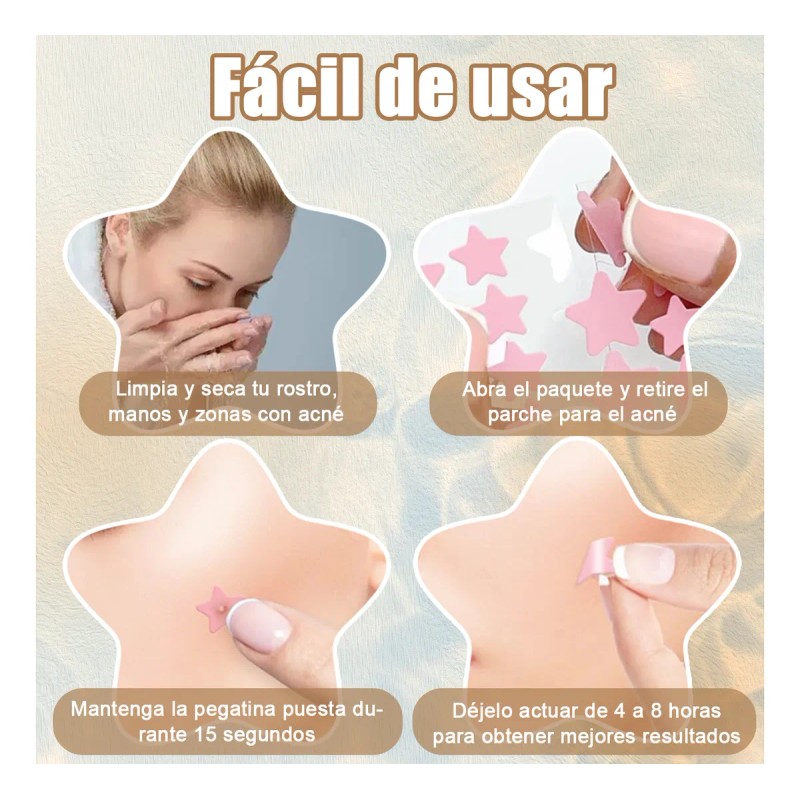 🔥 432pzs parches estrella star anti acne espinillas granos Vitaminas