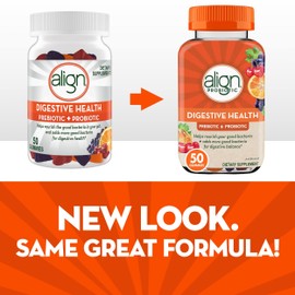 Align Digestive Health Prebiotic + Probiotic Gummies Fruit Flavored - 50 ct
