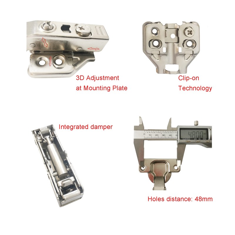 LIKERAINY 105 Degree Centre Stop Hinge 35 mm with Damper