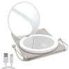 Milishow Compact Mirror with LED Light,1x/10x Magnifying Rechargeable Mirror,3.5in Pocket