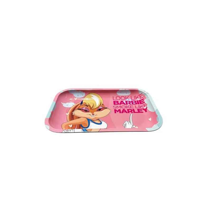 Lola Buddy Rolling Tray, Pink Cartoon Design, 30 x 20