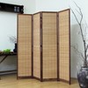 Loomveil 4 Panel Bamboo Room Divider - 5.6 ft Tall