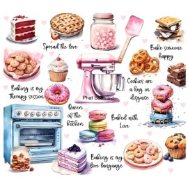 Unbranded 20oz Sublimation Tumbler Wrap Spread The Love Baking Ready To Press Transfer