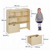 IDEALHOUSE Toy Storage Cabinet, Kids Bookshelf with Movable Drawers and