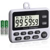 4 Channels Digital Kitchen Timer Clock with Large LCD Display,