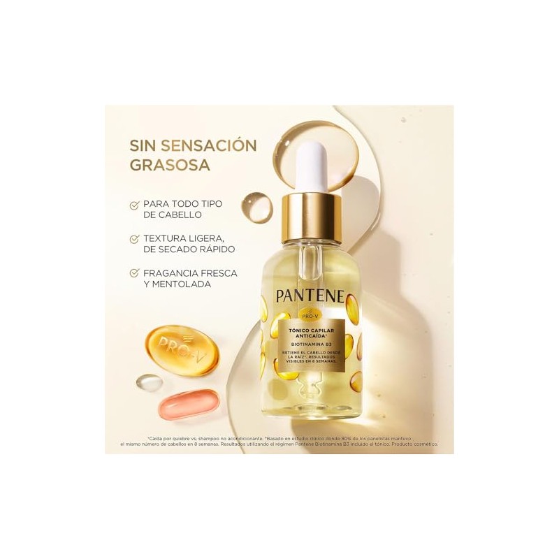 PANTENE, Tónico Capilar Anticaída+ para cabello saludable desde la raíz