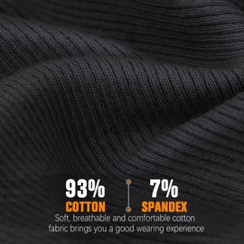 YANIKY Slouchy Beanie for Women, Mens Soft Comfortable Cotton Beanie Hat, Double Layer Windproof Skull Cap Suitable for All Seasons (Black)