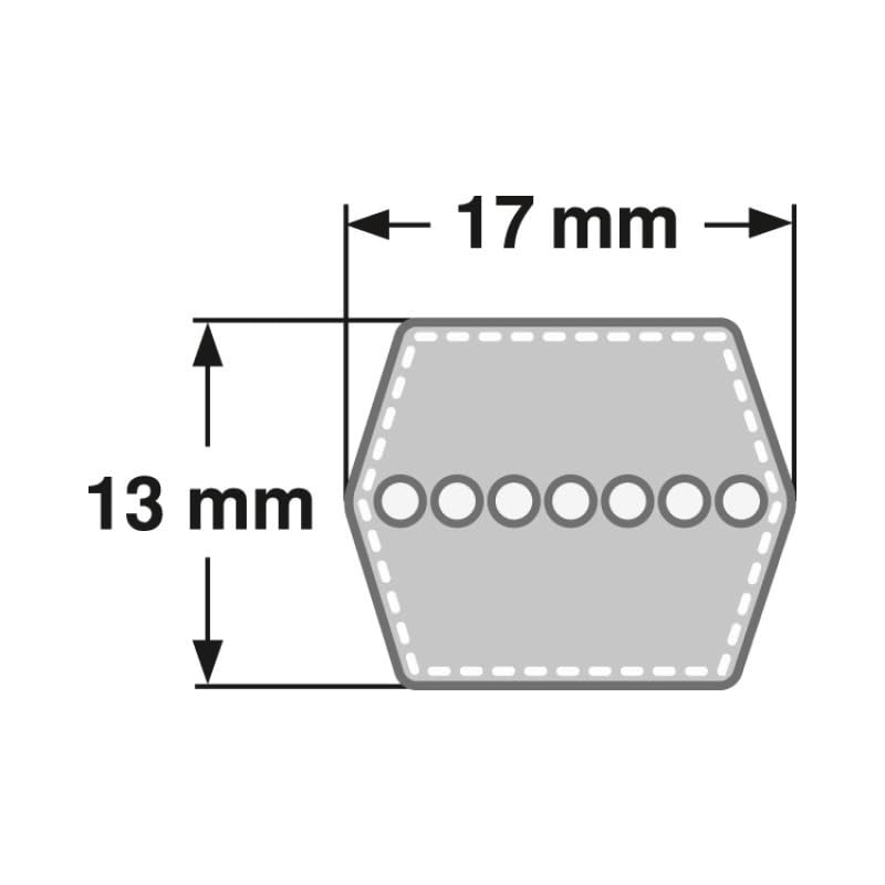 ConCar Double V-Belt Profile: BB 68 HBB 1800 Coated DIN