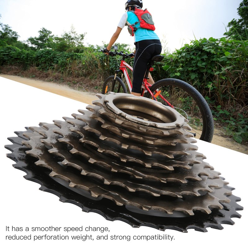 Keenso Bicycle Freewheel Cassette, 8 Speed Thread Freewheel 13-32T Mountain