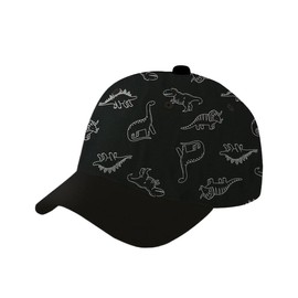 Tisoloow - Gorro de béisbol para bebé, gorra de sol ajustable, diseño de dinosaurio, para niños y niñas, Negro -, 4-8 Años