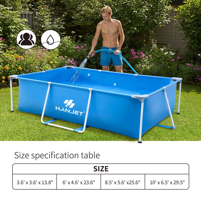 Hanjet 3.6 Foot x 13.8 Inch Kids Swimming Pool Above