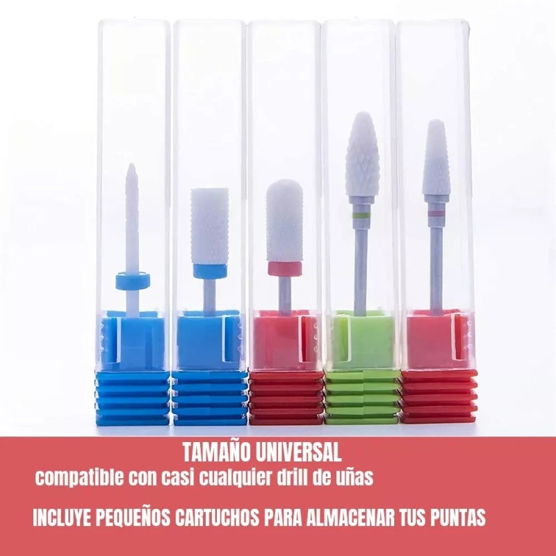 Yooshi Juego Brocas De Uñas Lima Juego Pulidor Drill Cerámica