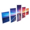 5PCS Frameless Canvas Painting Lakeside Sunset Pattern Wall Art Picture