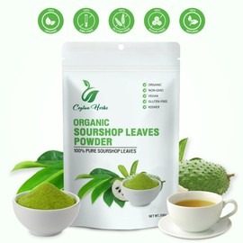 200g Natural Soursop Leaves Powder - Pure Organic Well-Cleaned and Finely Ground for Tea Healthy Leaves