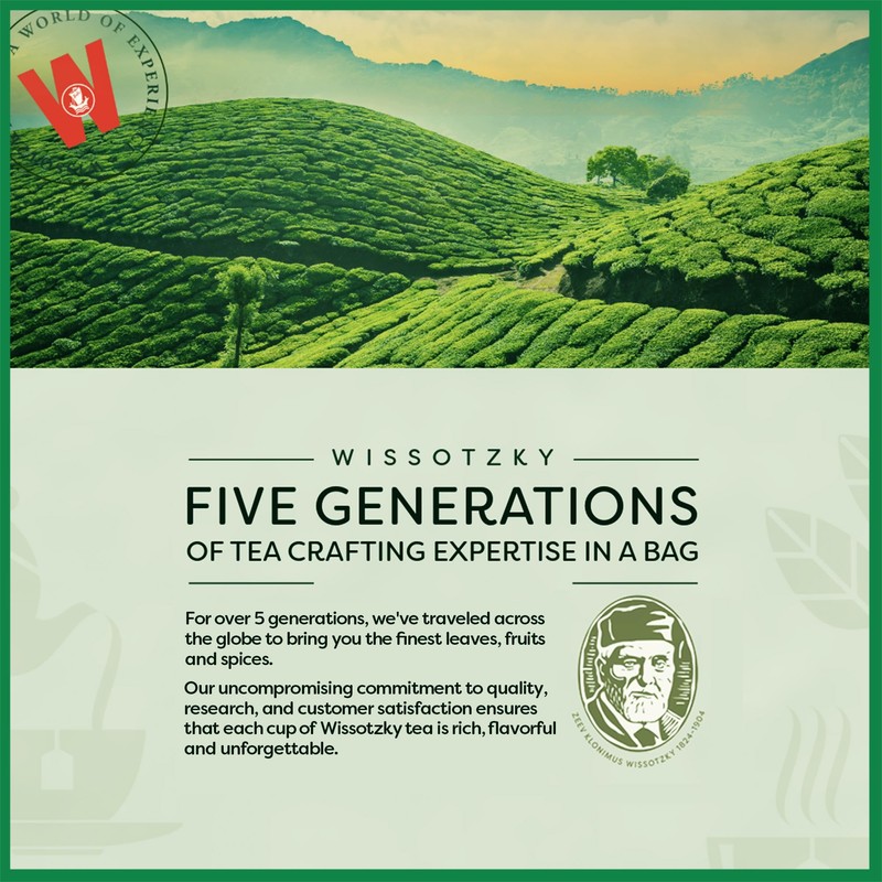 Wissotzky Nana Mint Green Tea, 20 Tea Bags | Antioxidant