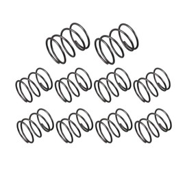 TA-VIGOR 10Pcs Extended Compressed Spring, 1.2mm Wire Dia, 16mm OD, 20mm Length Durable Stainless Steel Small Dual Hook Tension Spring for Furniture Screen Doors Repair Projects