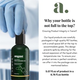 August Bioscience Deep Face Cleansing Gel 150ml - Infused with Sea Buckthorn & Ginger Extract | Clears Acne & Blemishes, Glowing Skin | Omega 7 for Cell Generation