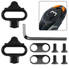 SPD Cleats, Bike Bicycle Shoe Plate Set Compatible with Cleats for Men & Women, Mountain Bike Shoes, Cleats, Pedals, Plate Set, Shoe Plates for Indoor Cycling, Mountain Cycling and Outdoor Road