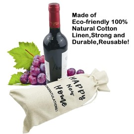 LANBAIHE Housewarming Wine Bag, Gift for New Apartment Decoration,Happy New Home Gifts,Sweet Home,Family Party Wine Bag Gifts for Friends,Colleagues