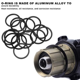 QANYEGN 15Pcs Aluminum Alloy Bicycle Washer, Bicycle Bottom Bracket Spacer, Road Bike Bottom Bracket Gasket, Bicycle Washer Bottom for The Bottom Bracket (Black)