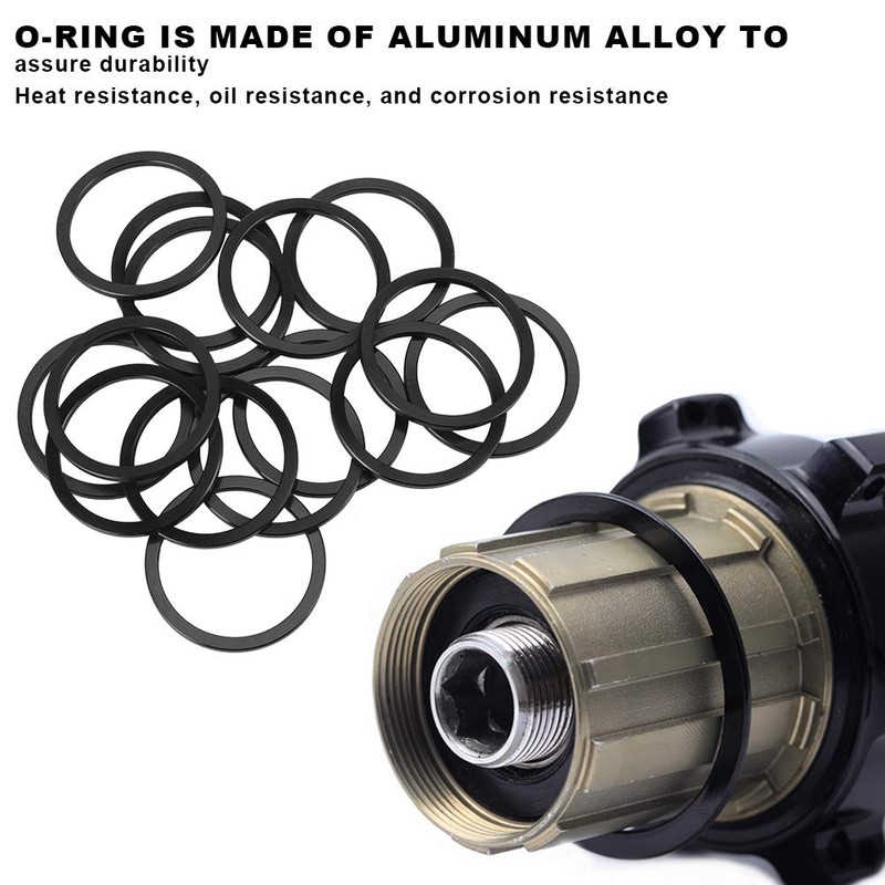 QANYEGN 15Pcs Aluminum Alloy Bicycle Washer, Bicycle Bottom Bracket Spacer,