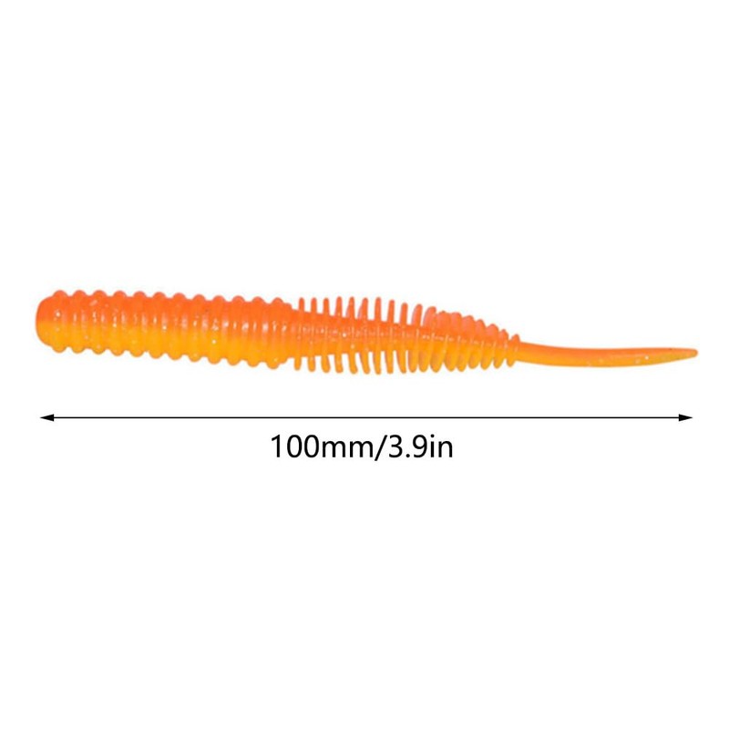 10PCS Artificial Sea Worms 100mm Earthworm Soft Fishing Lures Soft