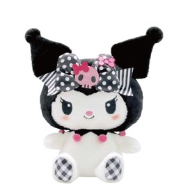 Nakajima Corporation Sanrio Characters Pink Black Party Plush Doll S 205247-25 H 24.5 x W 22 D 12 cm