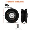 CWfutureparts 4" X 1.5" Cast Iron V Groove Wheel with