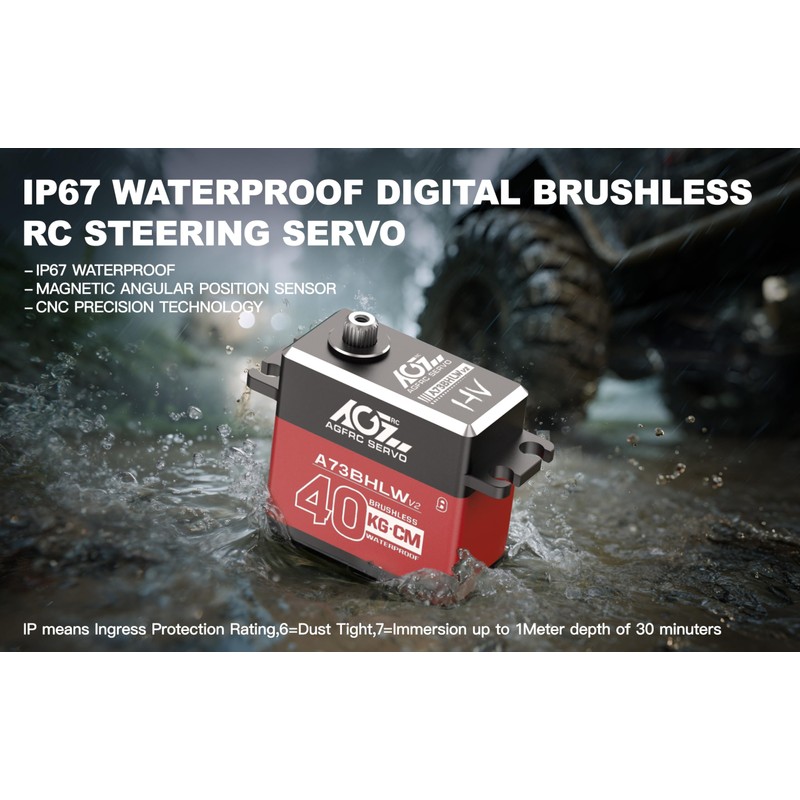 AGFRC 40KG Waterproof RC-Steering-Servo High-Torque - Full Metal Gear Brushless