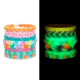Rainbow Loom® Treasure Box Glow in The Dark Edition - 7000 Glow Rubber Bands, 2 Happy Looms, and to Create Beautiful Rubber Band Bracelets! Kids Crafting Activity, Ages 7+