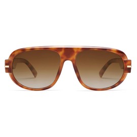 VANLINKER Retro 70s Aviator Sunglasses for Men Women Vintage Polarized Square Aviators VL9841,Tortoise