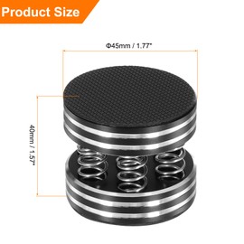 sourcing map 4 Pcs Subwoofer Isolation Pad, 45x40mm Speaker Isolation Pad Feet Speaker Spikes Turntable Audio Studio Monitor Isolation Pad for Audio Equipment, Black